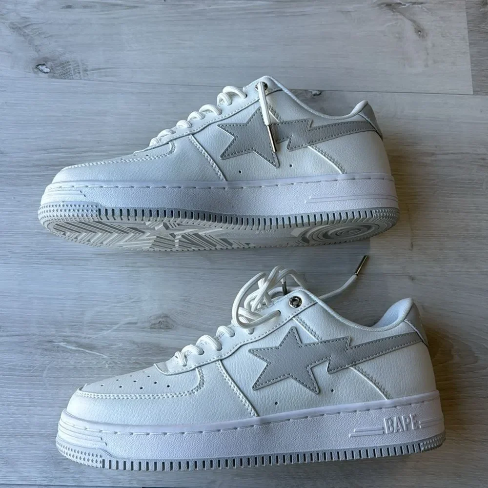 BAPE JJJJound x‎ Wmns Bapesta 'White' SHOES WHITE SIZE 8.5 NEW WITH BOX